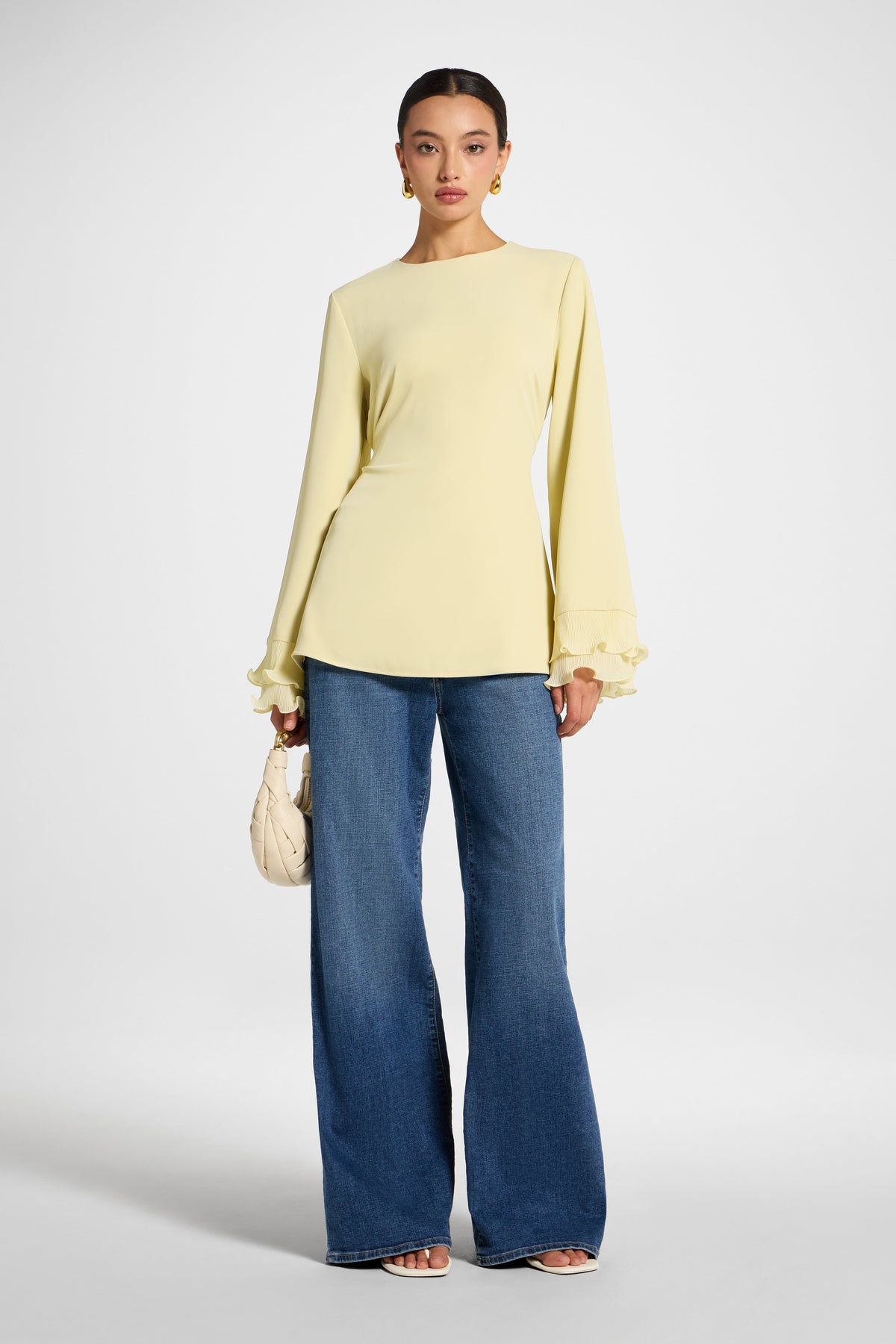 Plisse Top - Honeydew
