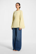 Plisse Top - Honeydew