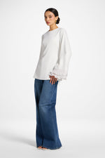 Plisse Top - White
