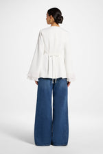 Plisse Top - White