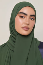 Premium Chiffon Hijab - Black Forest