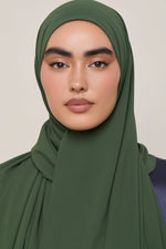 Premium Chiffon Hijab - Black Forest