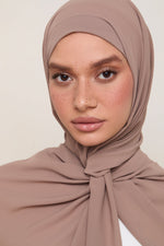 Premium Chiffon Hijab - Brownie