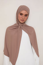 Premium Chiffon Hijab - Brownie