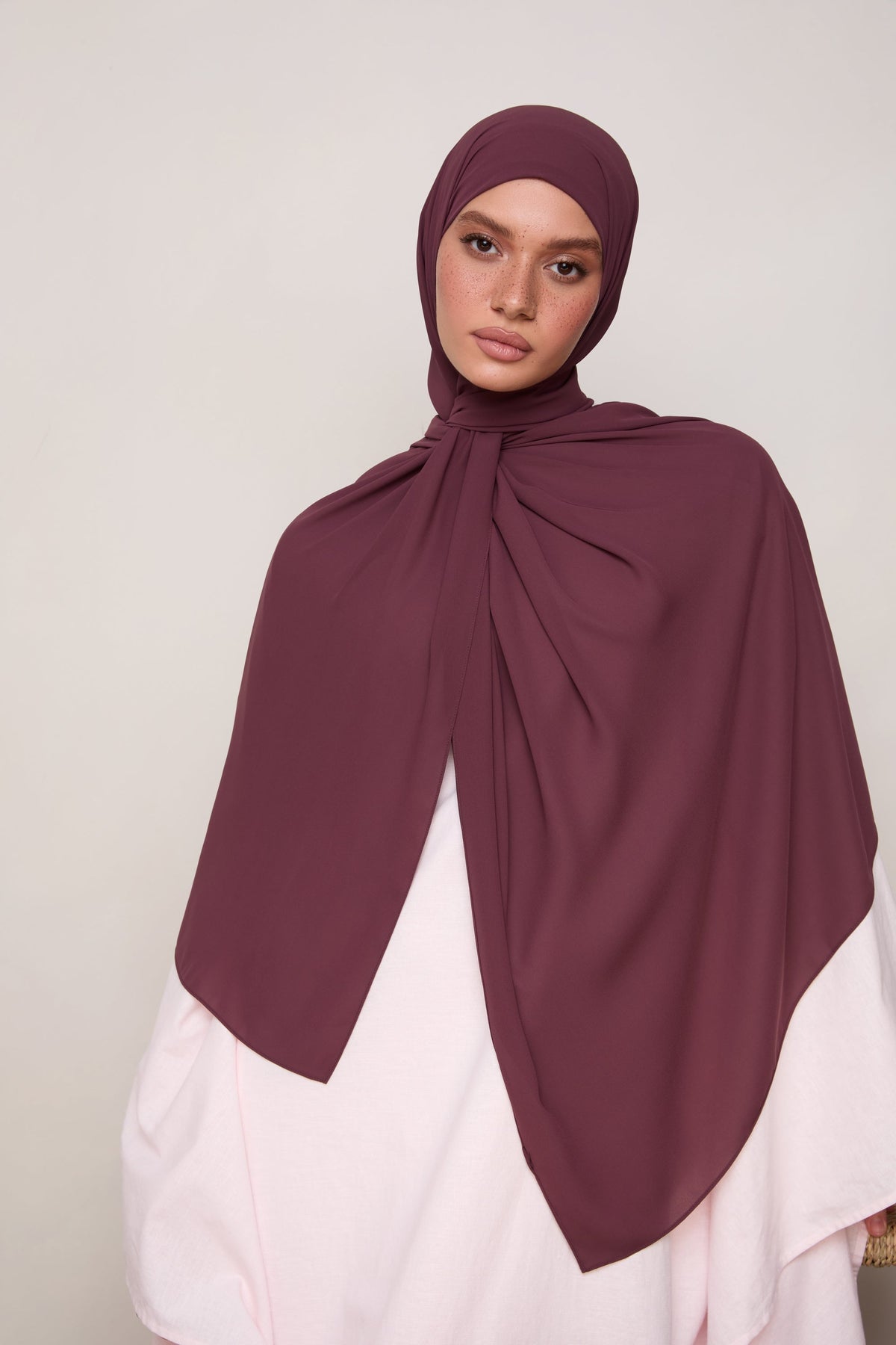 Premium Chiffon Hijab - Chocolate Truffle