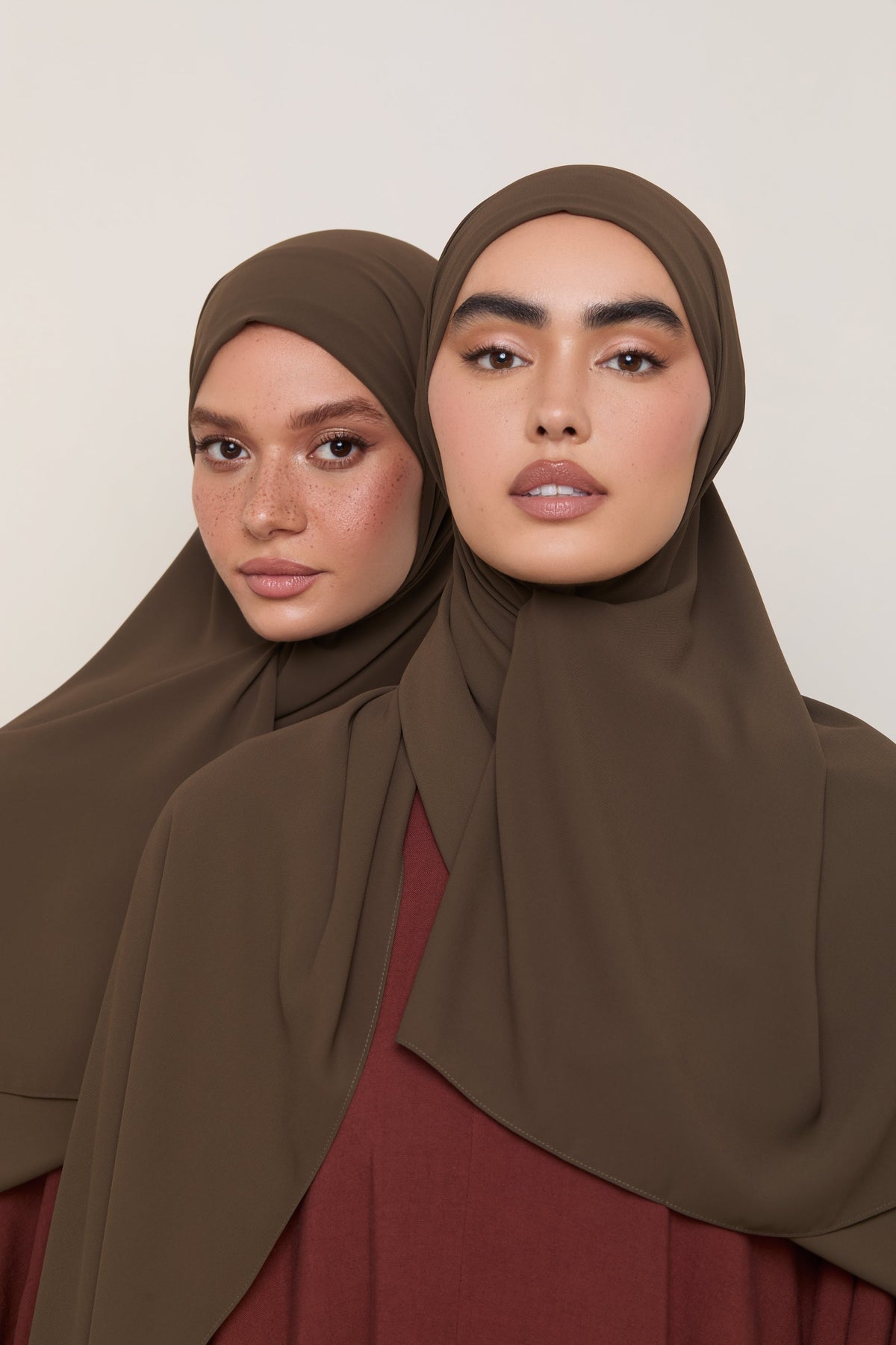 Premium Chiffon Hijab - Dark Truffle
