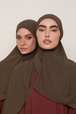 Premium Chiffon Hijab - Dark Truffle