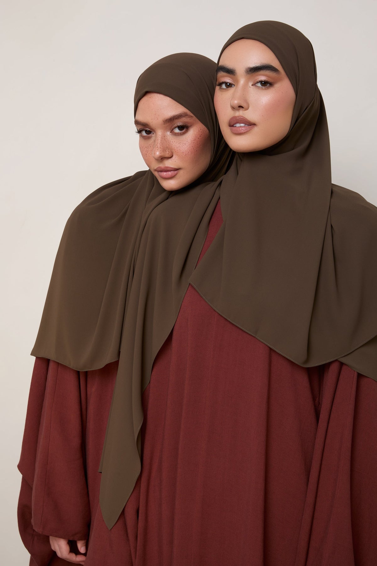 Premium Chiffon Hijab - Dark Truffle