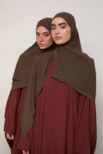 Premium Chiffon Hijab - Dark Truffle