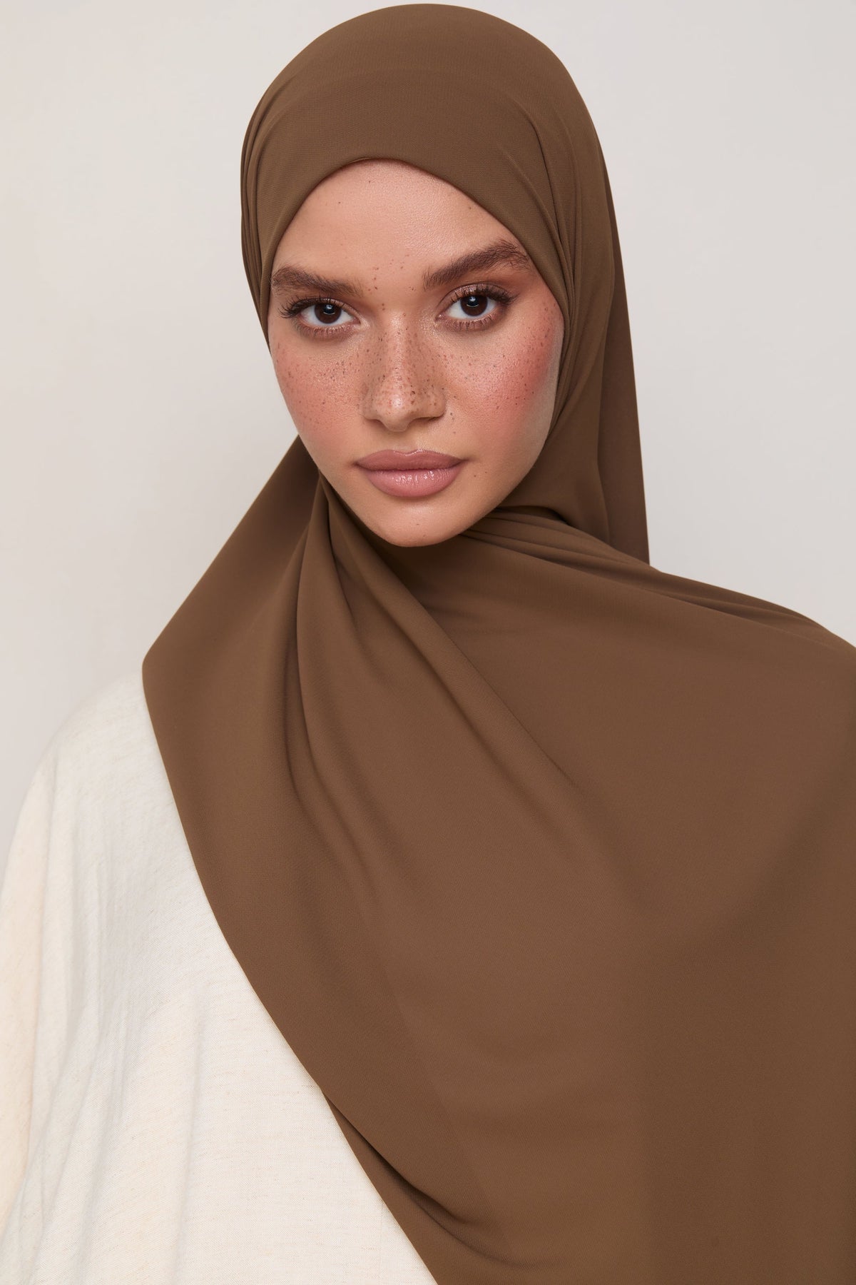 Premium Chiffon Hijab - Desert Palm