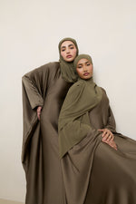 Premium Chiffon Hijab - Olive Bark