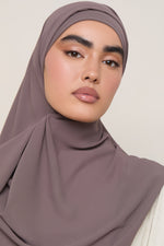 Premium Chiffon Hijab - Plum Truffle