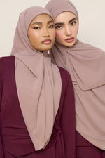 Premium Chiffon Hijab - Truffle Brown