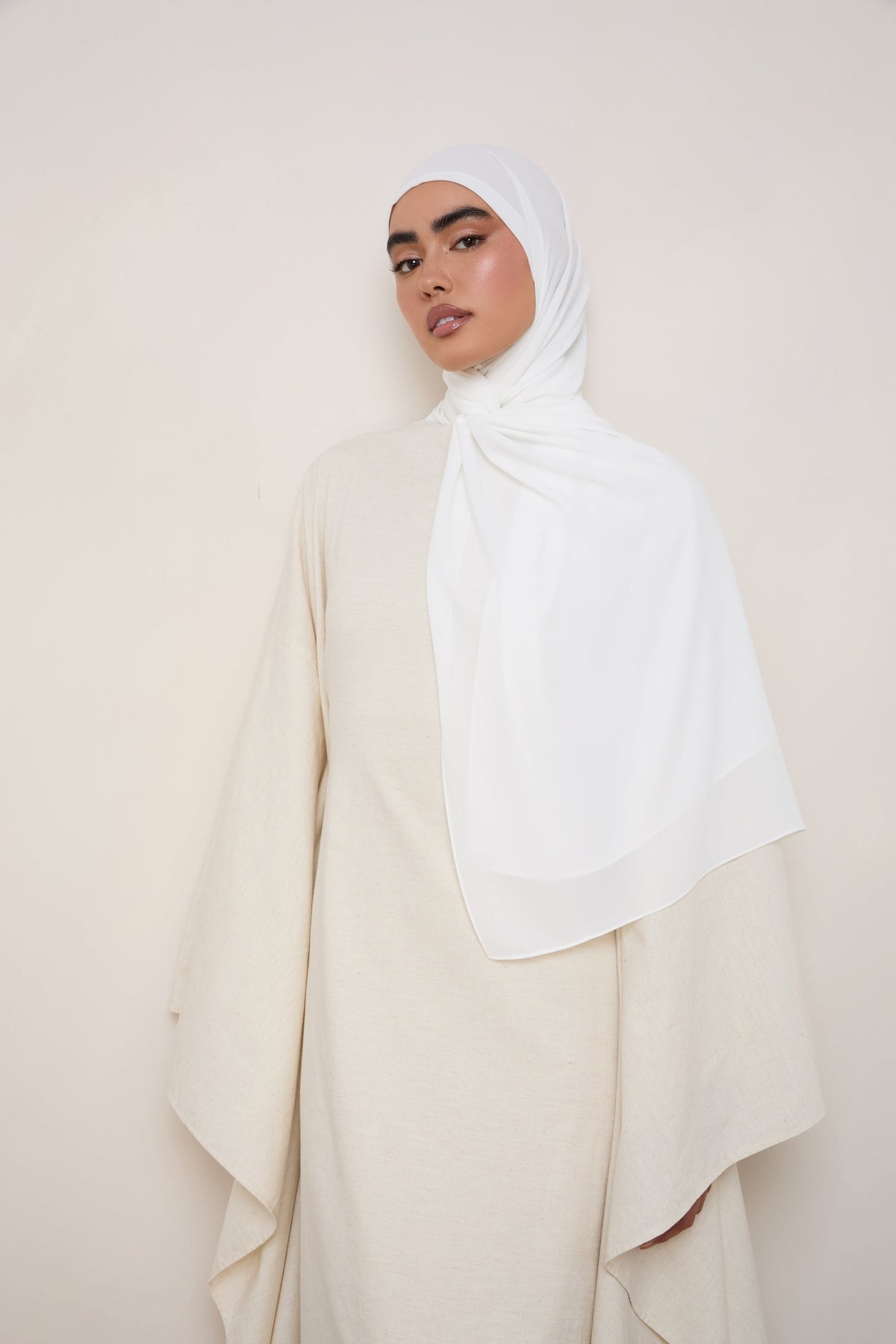 Premium Chiffon Hijab - White