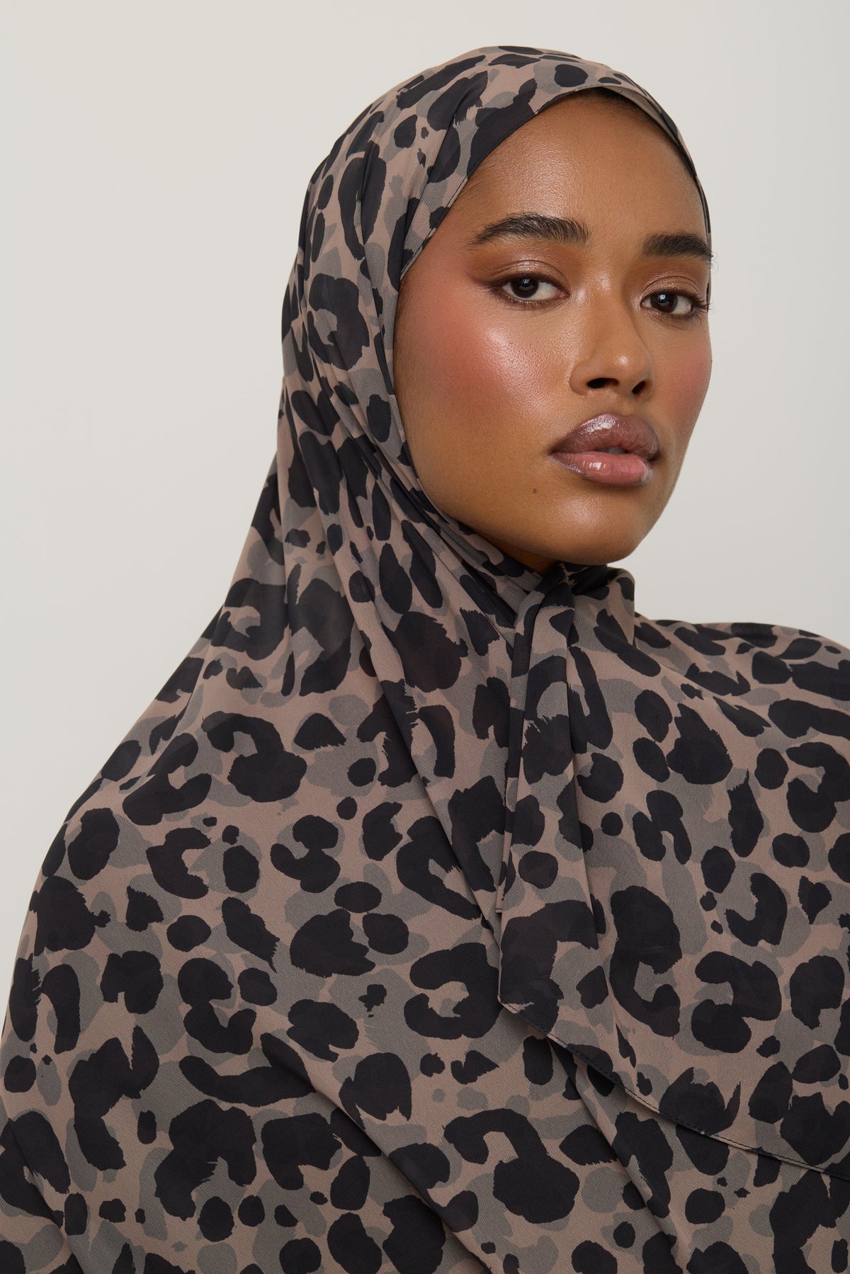 Printed Chiffon Hijab - Dune Spots