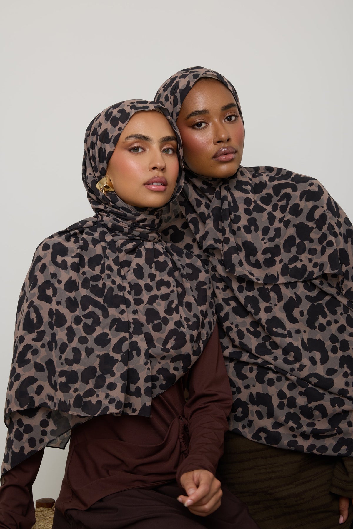 Printed Chiffon Hijab - Dune Spots