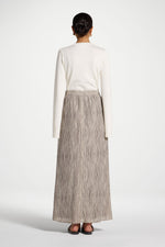 Printed Maxi Skirt - Taupe