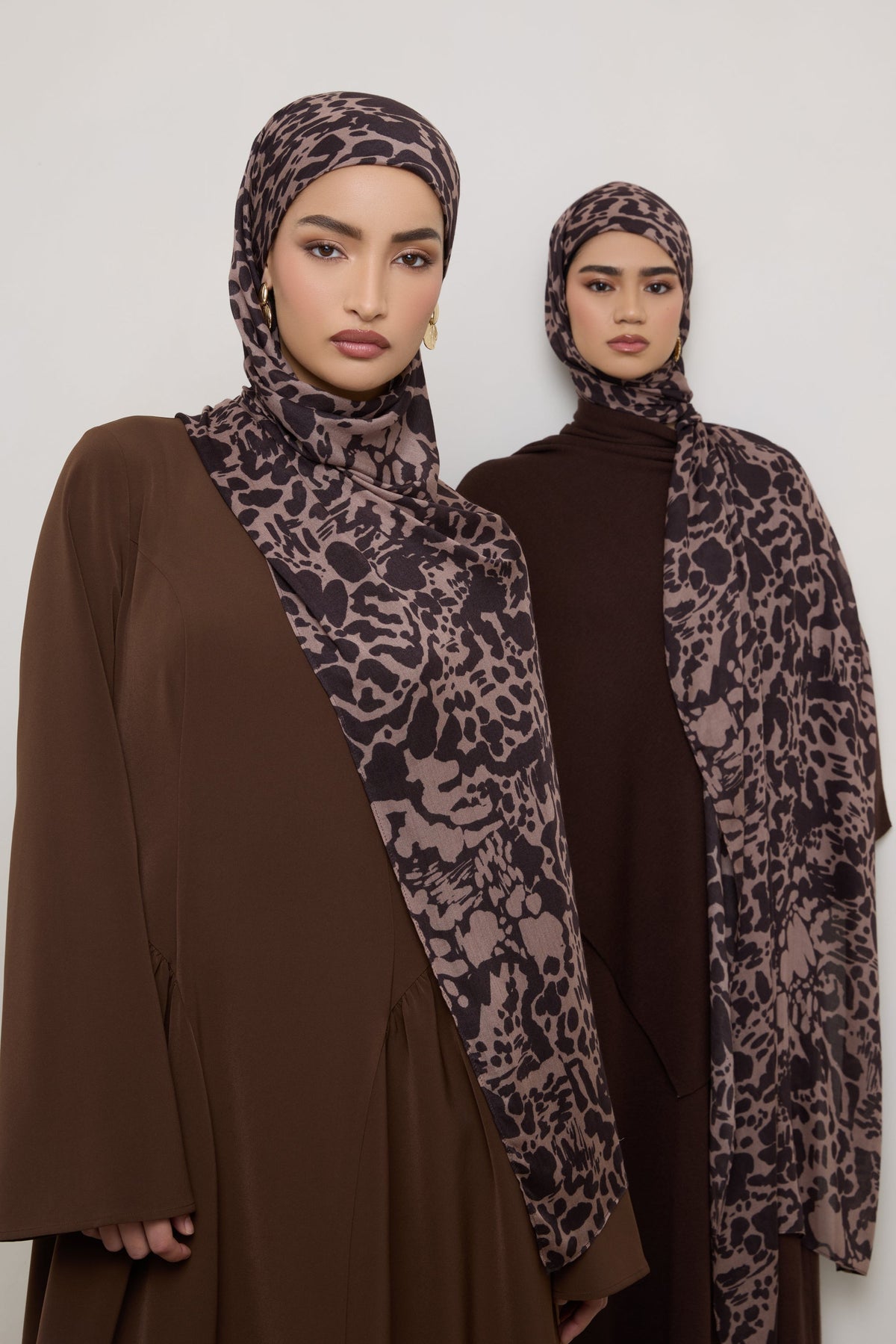 Printed Modal Hijab - Chocolate Spots