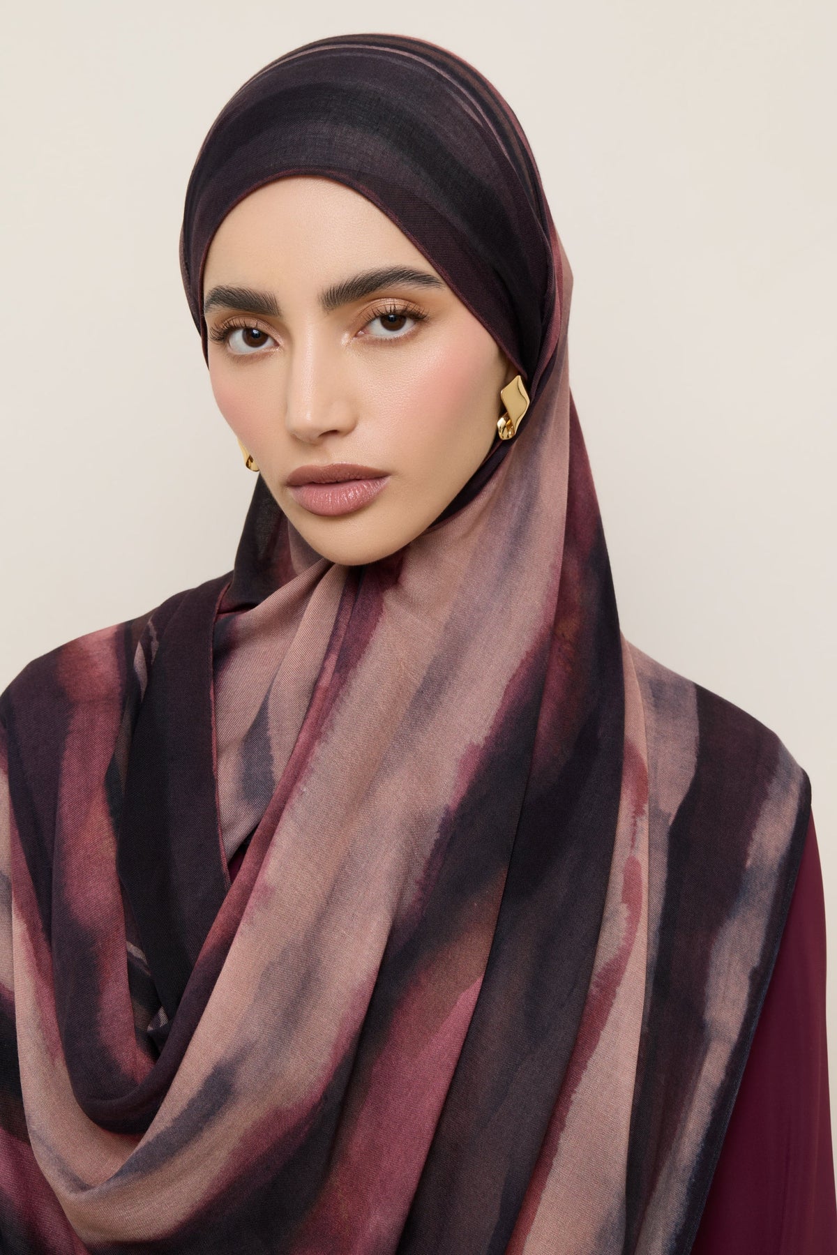 Printed Modal Hijab - Dusk Waves