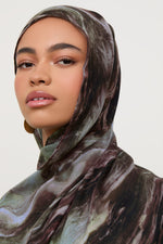 Printed Modal Hijab - Earth Marble