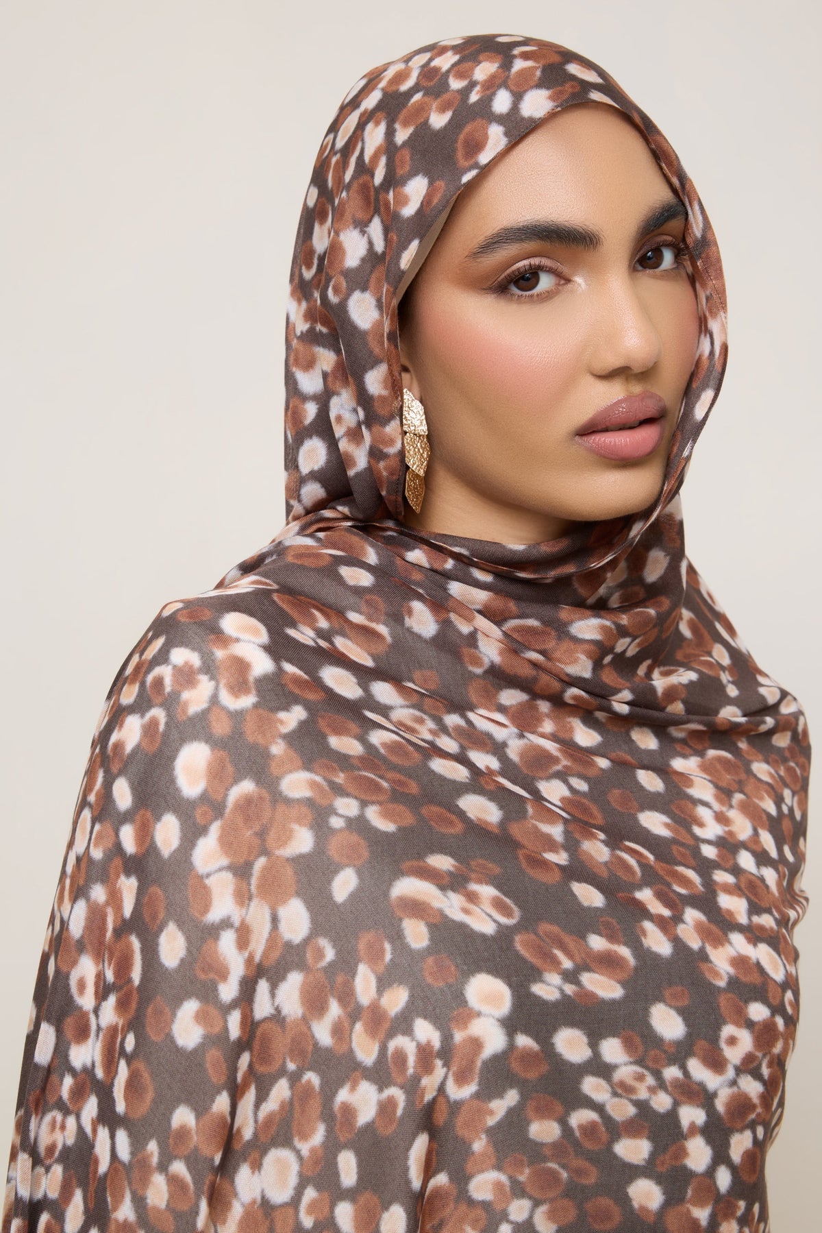 Printed Modal Hijab - Fawn Spots
