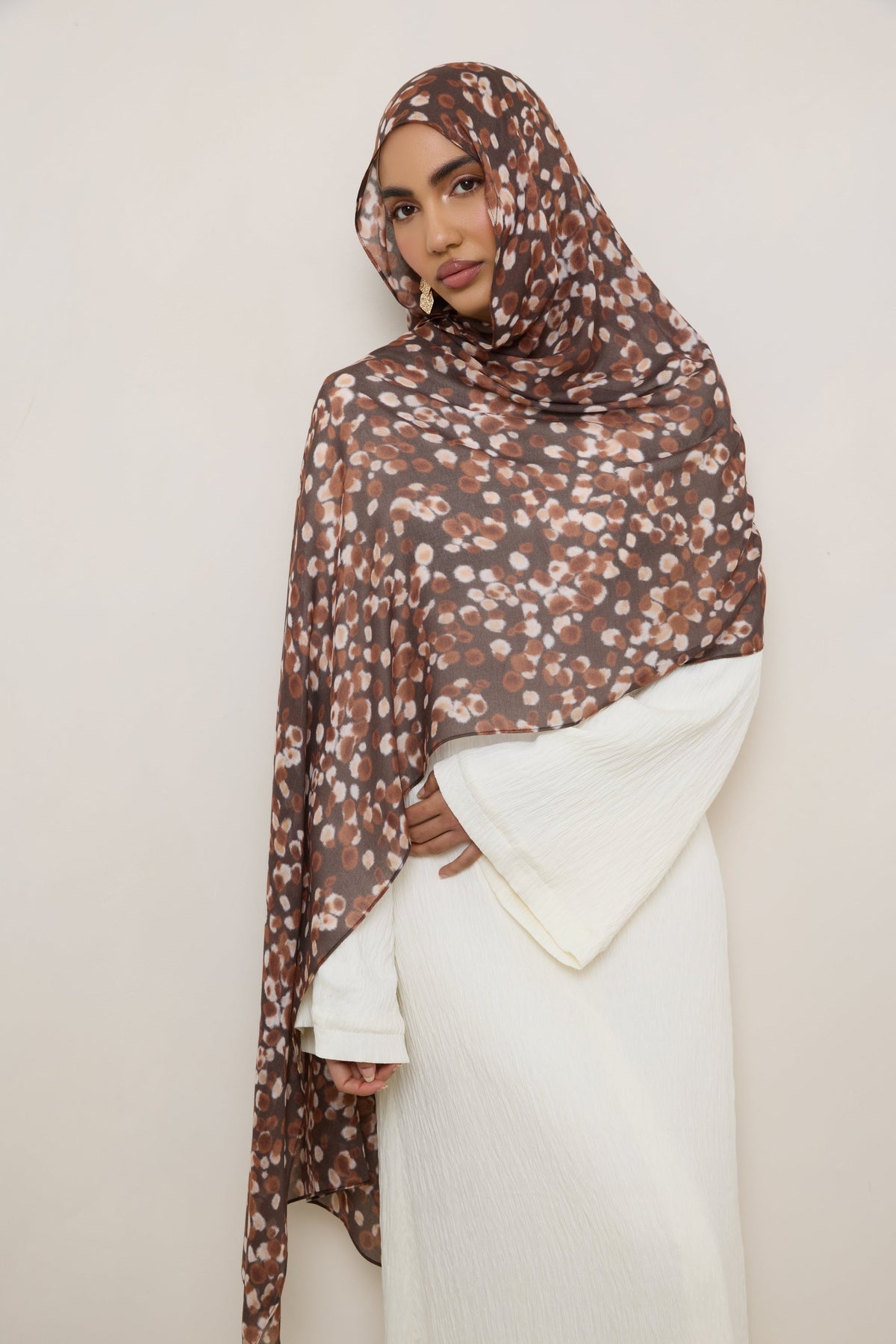 Printed Modal Hijab - Fawn Spots