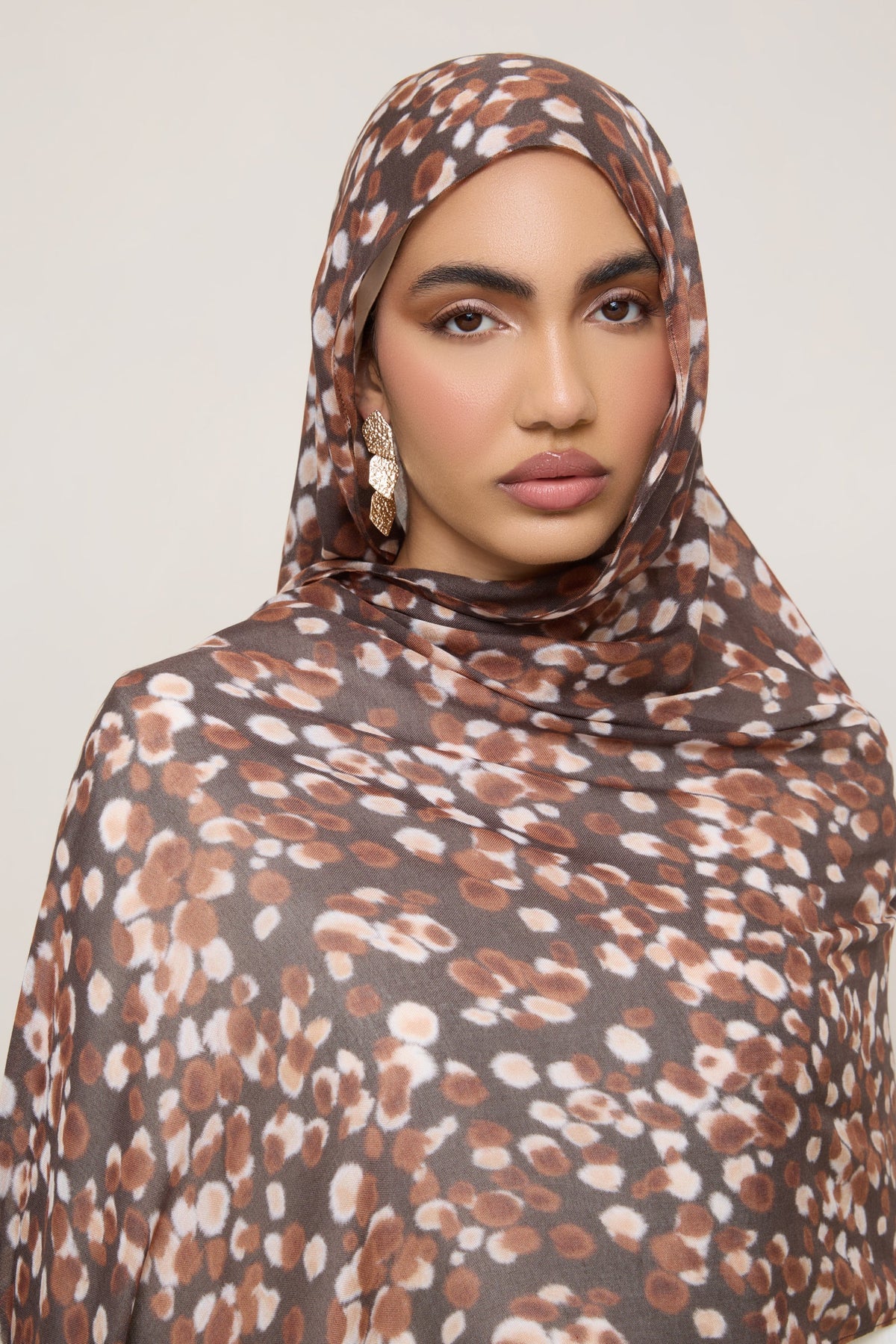Printed Modal Hijab - Fawn Spots