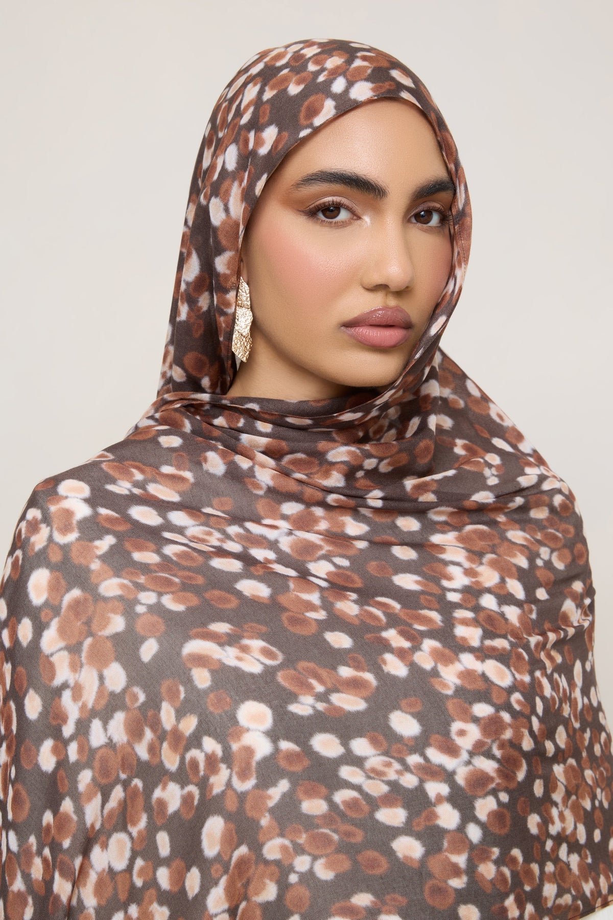 Printed Modal Hijab - Fawn Spots
