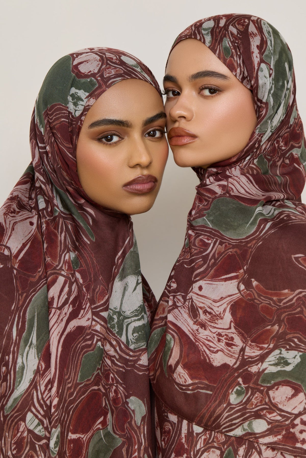 Printed Modal Hijab - Marble Swirl