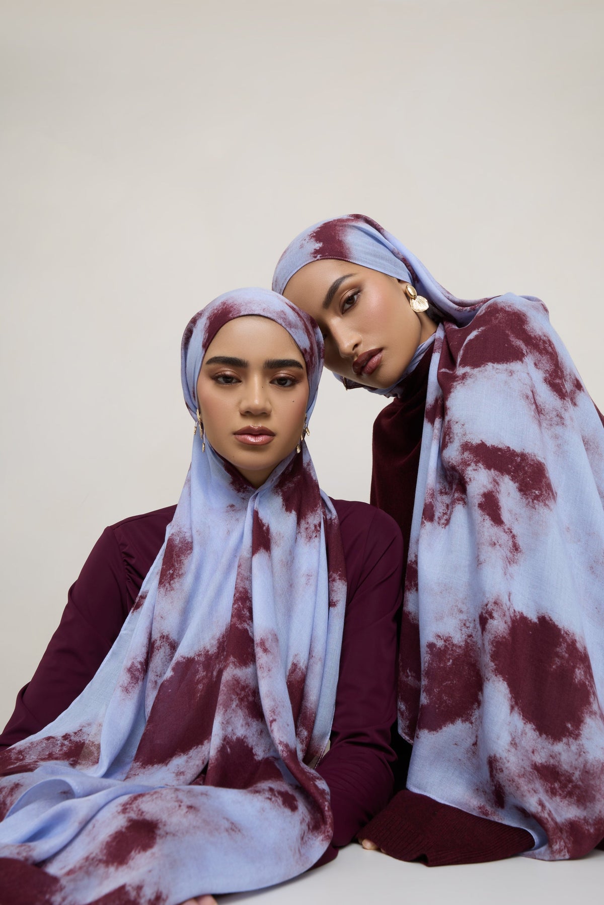 Printed Modal Hijab - Royal Tides