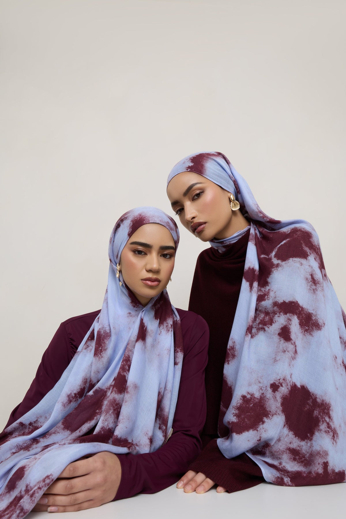 Printed Modal Hijab - Royal Tides