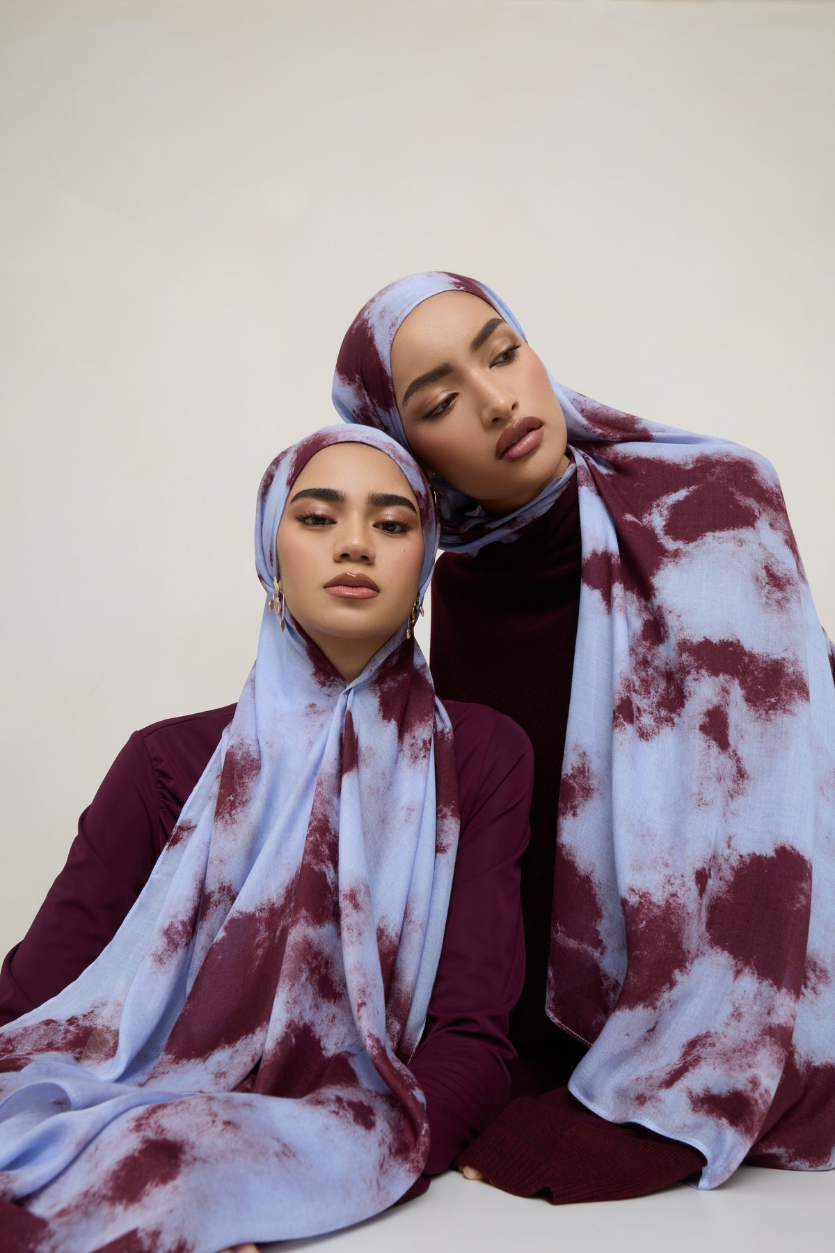 Printed Modal Hijab - Royal Tides