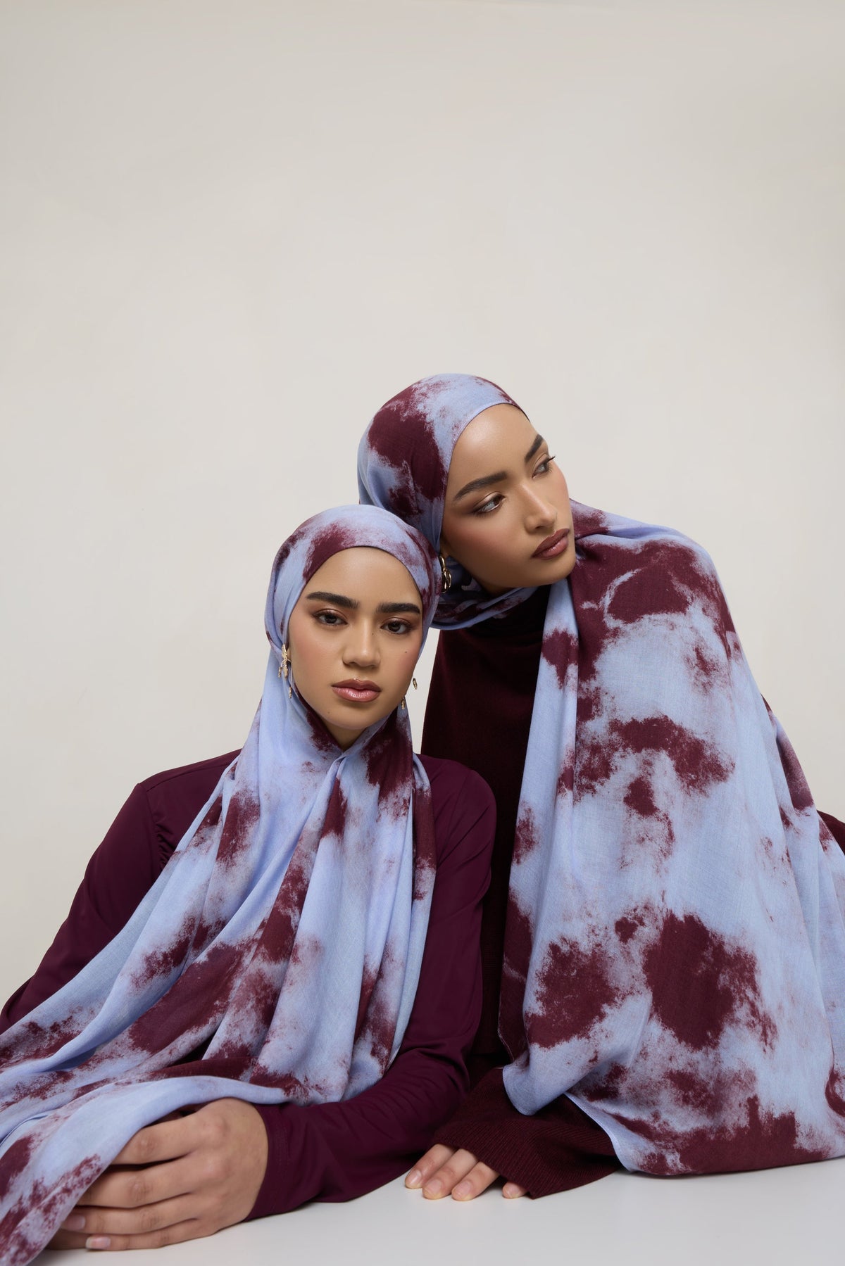 Printed Modal Hijab - Royal Tides