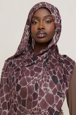 Printed Modal Hijab - Safari