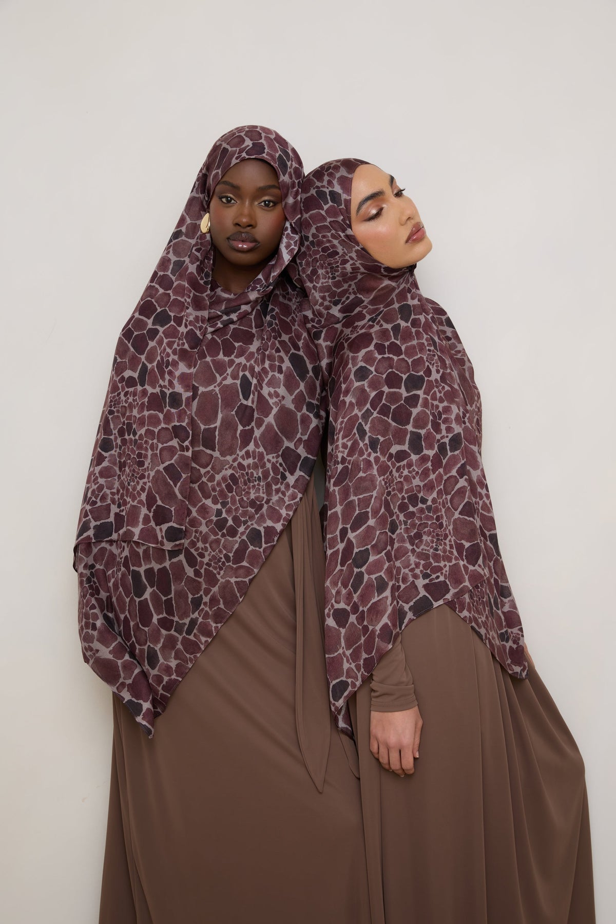 Printed Modal Hijab - Safari