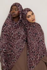 Printed Modal Hijab - Safari