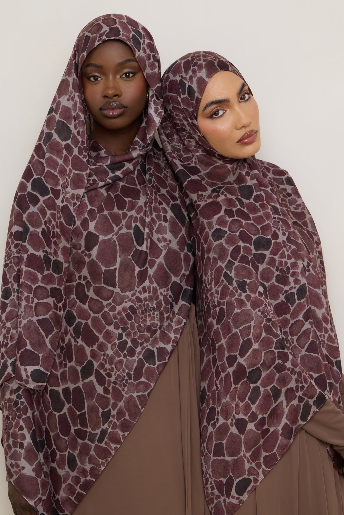 Printed Modal Hijab - Safari