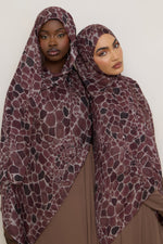 Printed Modal Hijab - Safari