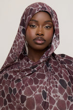 Printed Modal Hijab - Safari