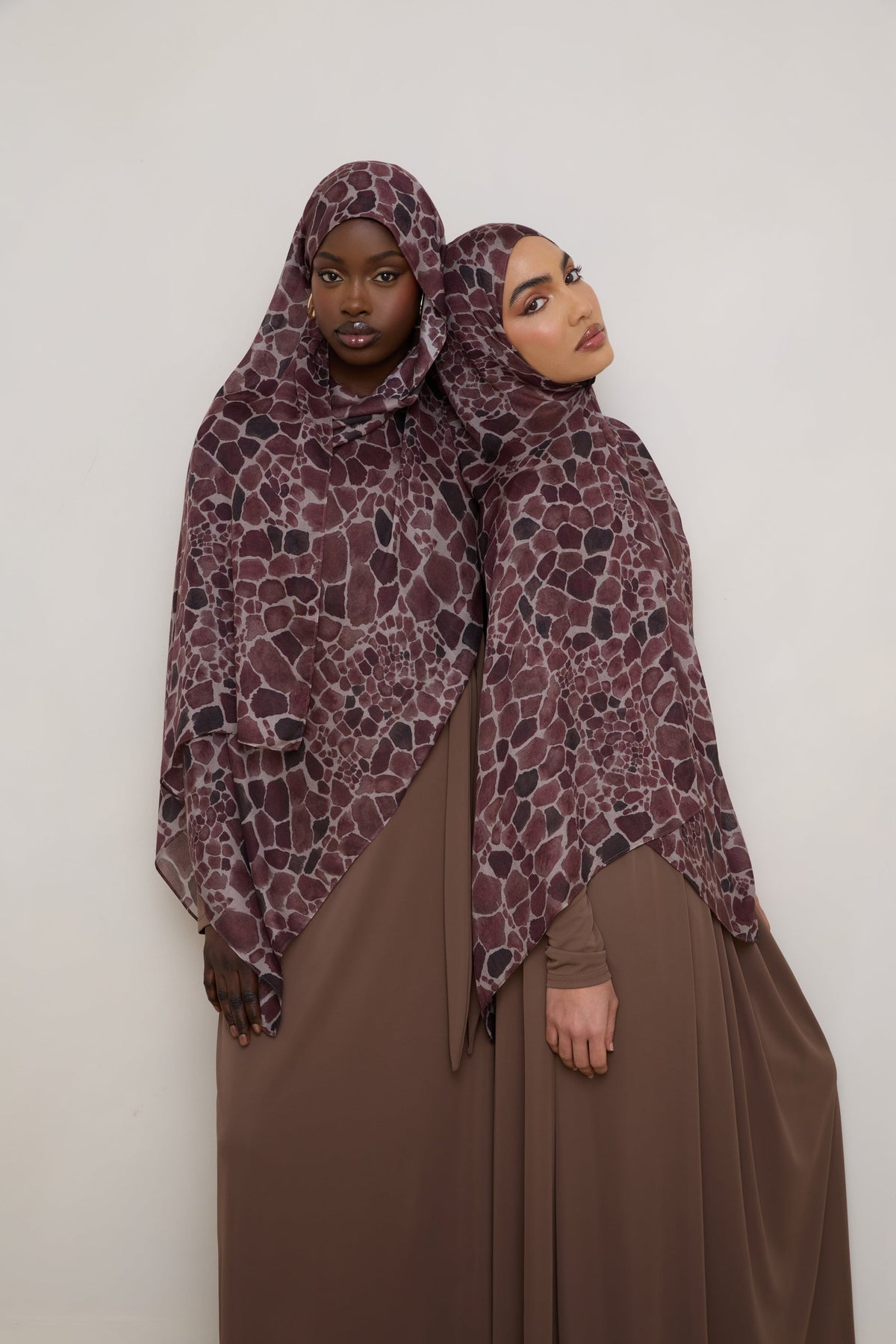 Printed Modal Hijab - Safari