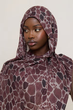 Printed Modal Hijab - Safari