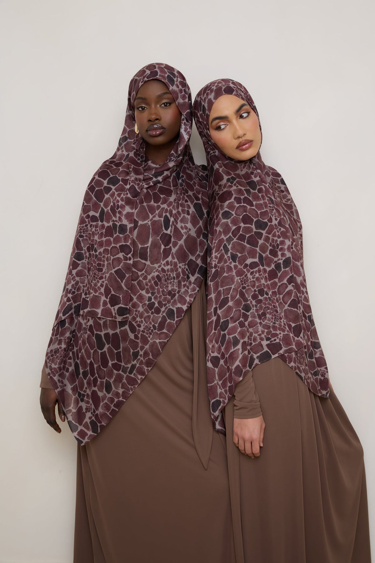 Printed Modal Hijab - Safari