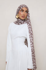 Printed Modal Hijab - Stone Leopard