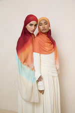 Printed Modal Hijab - Summer Ombre Drip