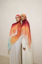 Printed Modal Hijab - Summer Ombre Drip