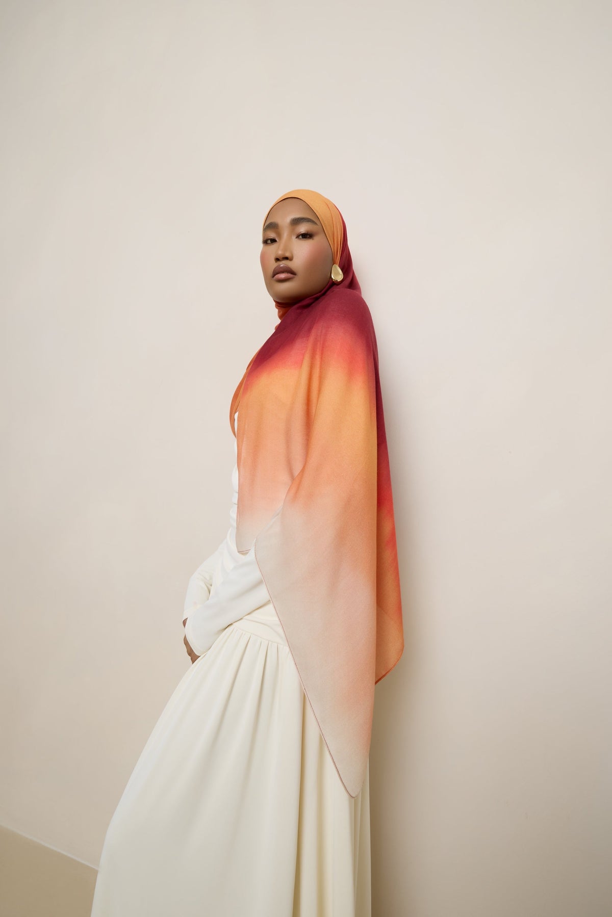 Printed Modal Hijab - Summer Ombre Drip