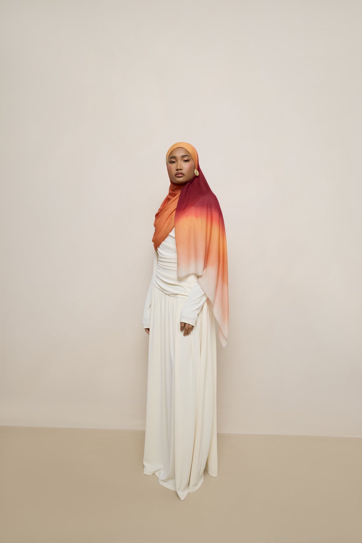 Printed Modal Hijab - Summer Ombre Drip
