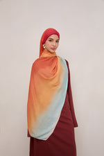 Printed Modal Hijab - Sunset Ombre