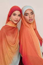 Printed Modal Hijab - Sunset Ombre