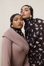 Printed Modal Hijab - Velvet Cocoa